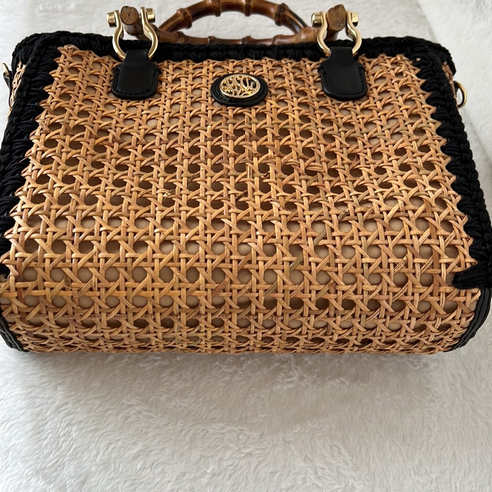 Lilly Pulitzer Tan and Black Woven Bag - Picture 7 of 7
